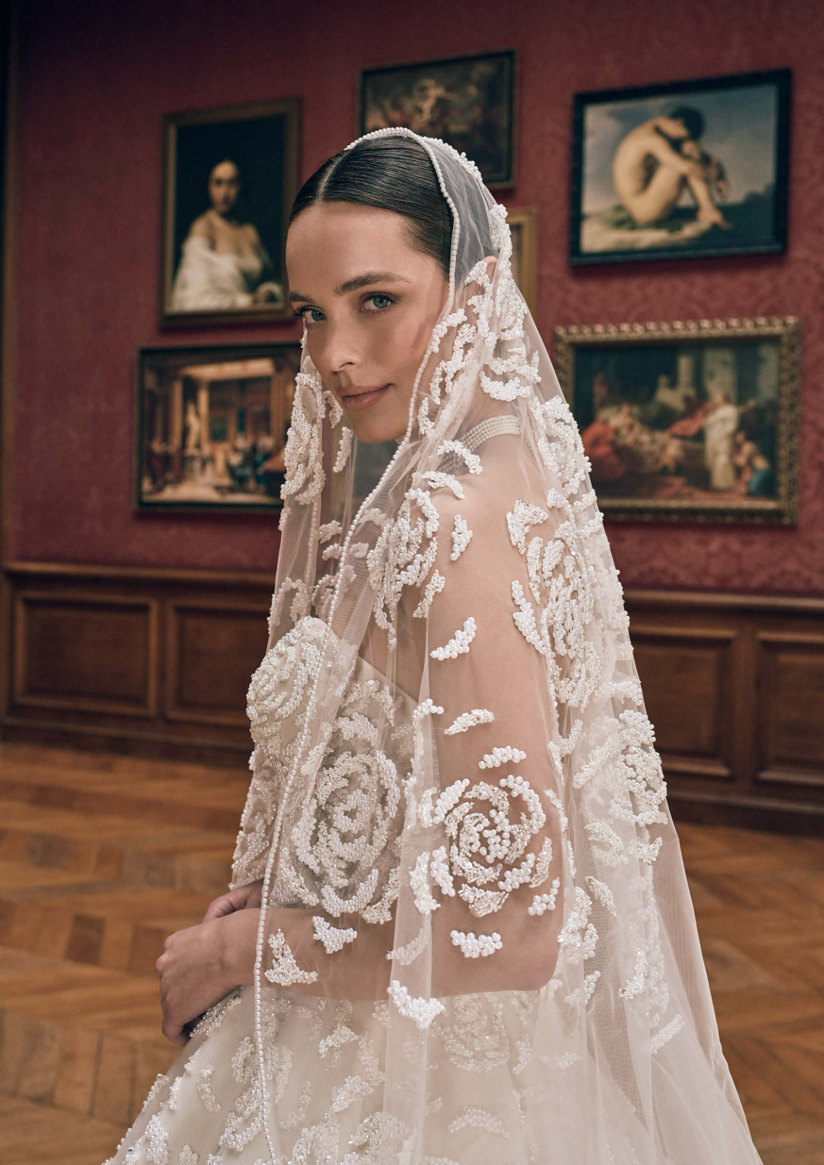 Bride during a private bridal fitting